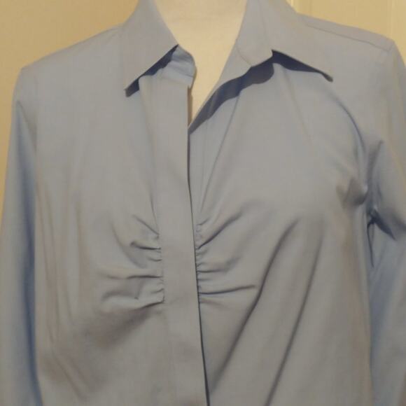 Eddie Bauer Top Baby Blue Button Down Long Sleeve Large - Picture 2 of 6
